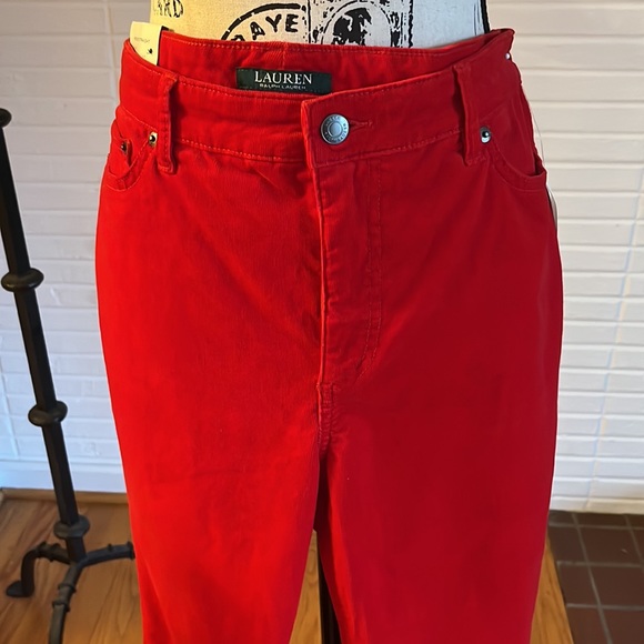 🌺Final Price🌺Red Lauren Ralph Lauren Premier Straight Corduroy Jeans - Picture 3 of 12